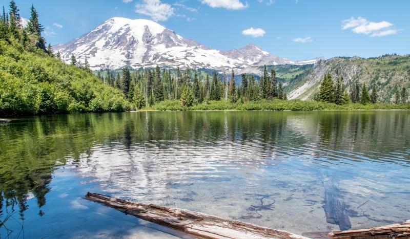 Bench and Snow Lakes trailhead hike to experience on your visit to Mt.Rainier